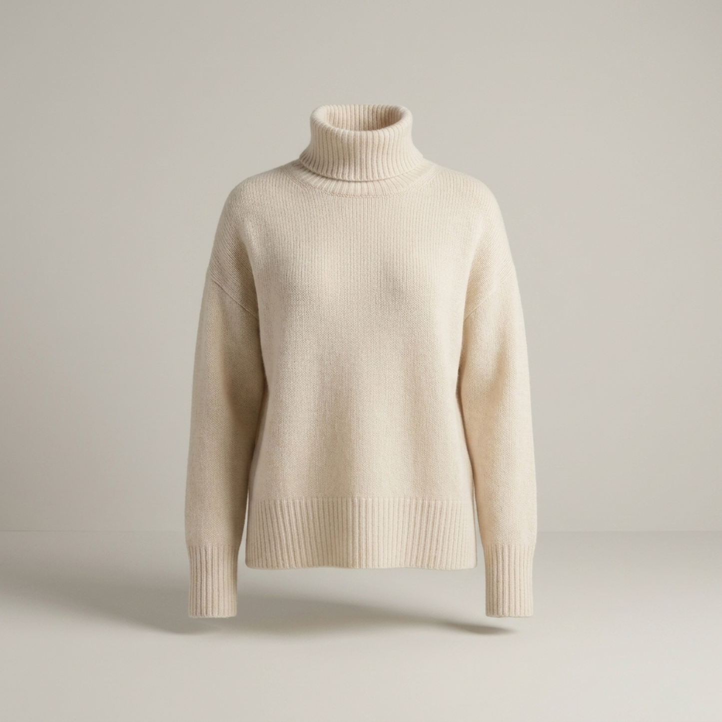PLUXSTYLE::numise::averelle-oversized-turtleneck-sweater::pack-beige