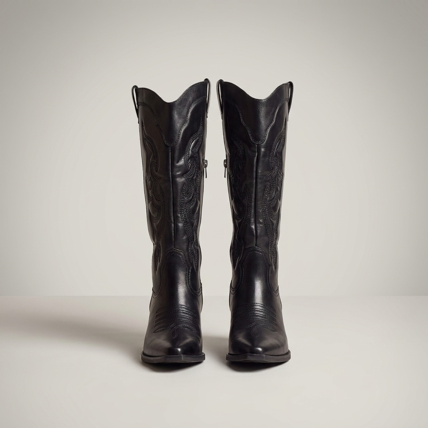 PLUXSTYLE::numise::angelika-pointed-toe-western-boots::pack-black