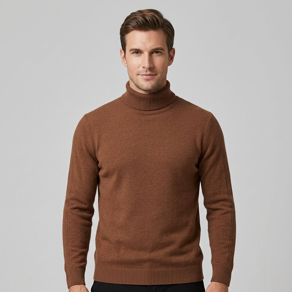 Schmal geschnittener Pullover mit Stehkragen für Herren