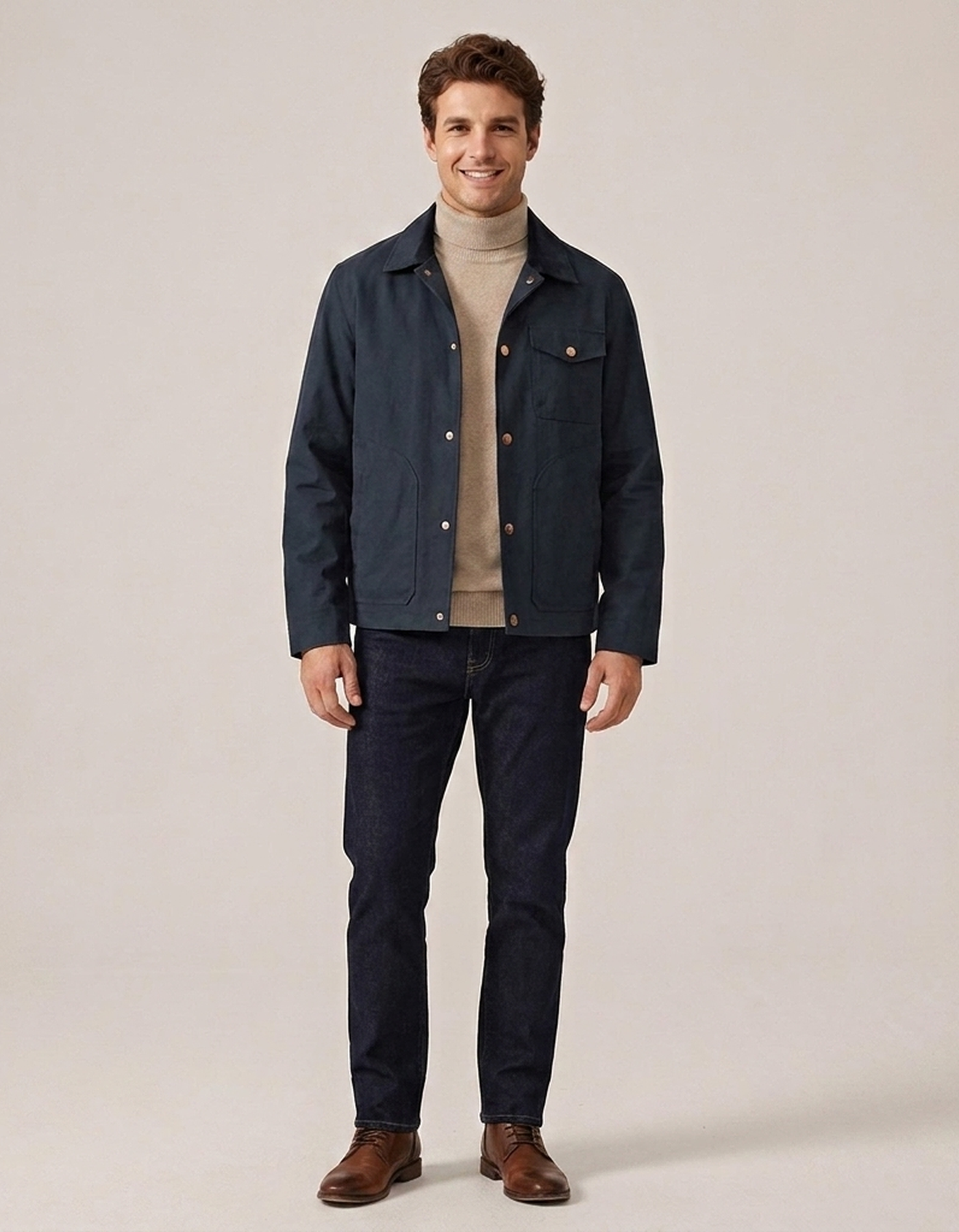 PLUXSTYLE::numise::mens-relaxed-button-down-parka::front