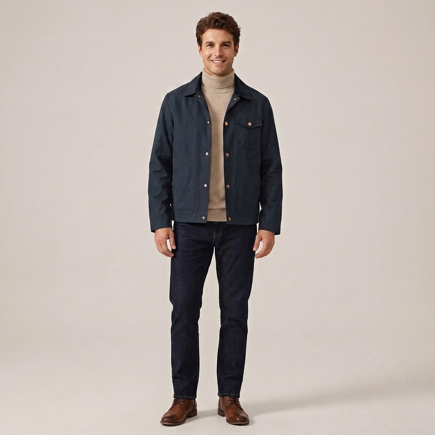 PLUXSTYLE::numise::mens-relaxed-button-down-parka::front