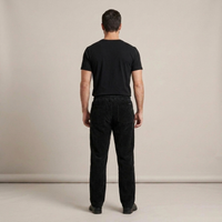 PLUXSTYLE::numise::mens-easy-waist-straight-leg-pants::back