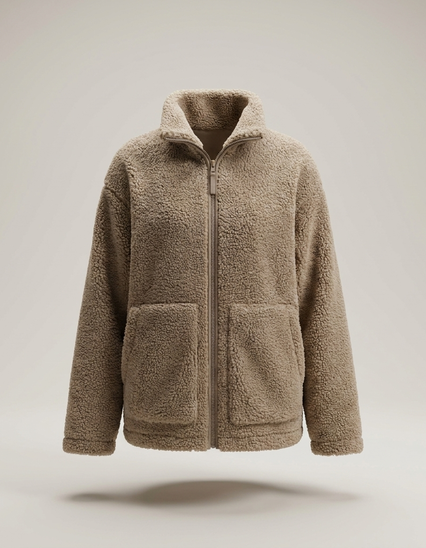 PLUXSTYLE::numise::womens-relaxed-zip-up-parka::pack-brown