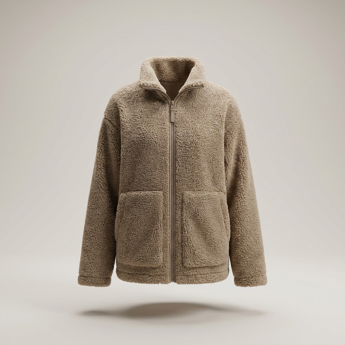 PLUXSTYLE::numise::womens-relaxed-zip-up-parka::pack-brown