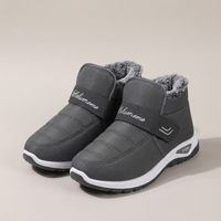 PLUXSTYLE::numise::womens-slip-on-snow-boots::pack-grey