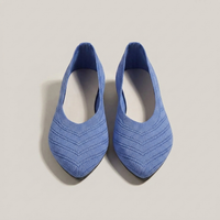 PLUXSTYLE::numise::womens-pointed-toe-ballet-footwear::pack-blue
