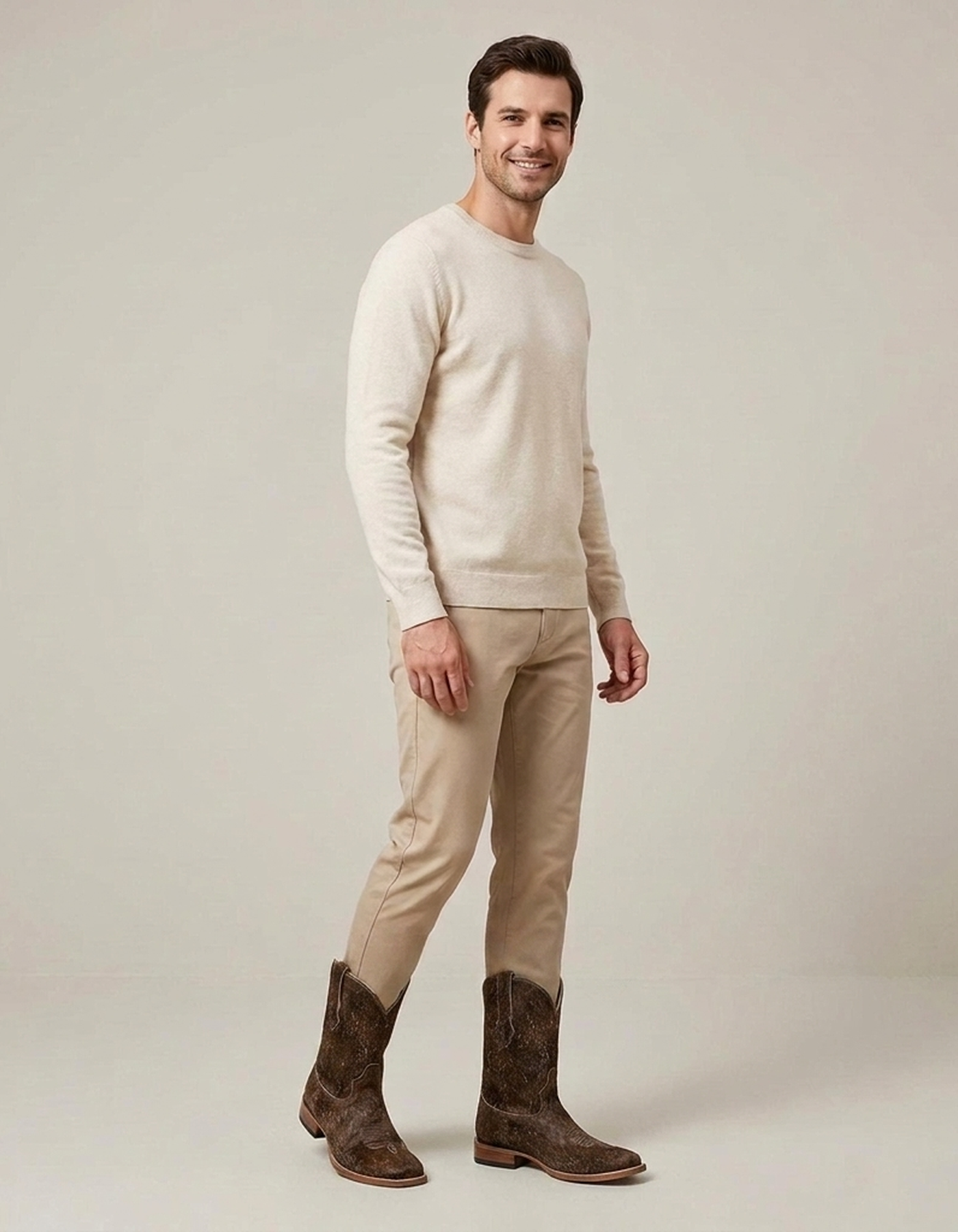 PLUXSTYLE::numise::mens-polished-brown-boots::zoom-out