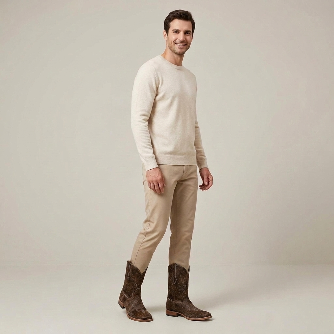 PLUXSTYLE::numise::mens-polished-brown-boots::zoom-out