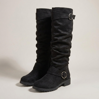 PLUXSTYLE::numise::alicia-slouchy-knee-high-boots::closeup-detail