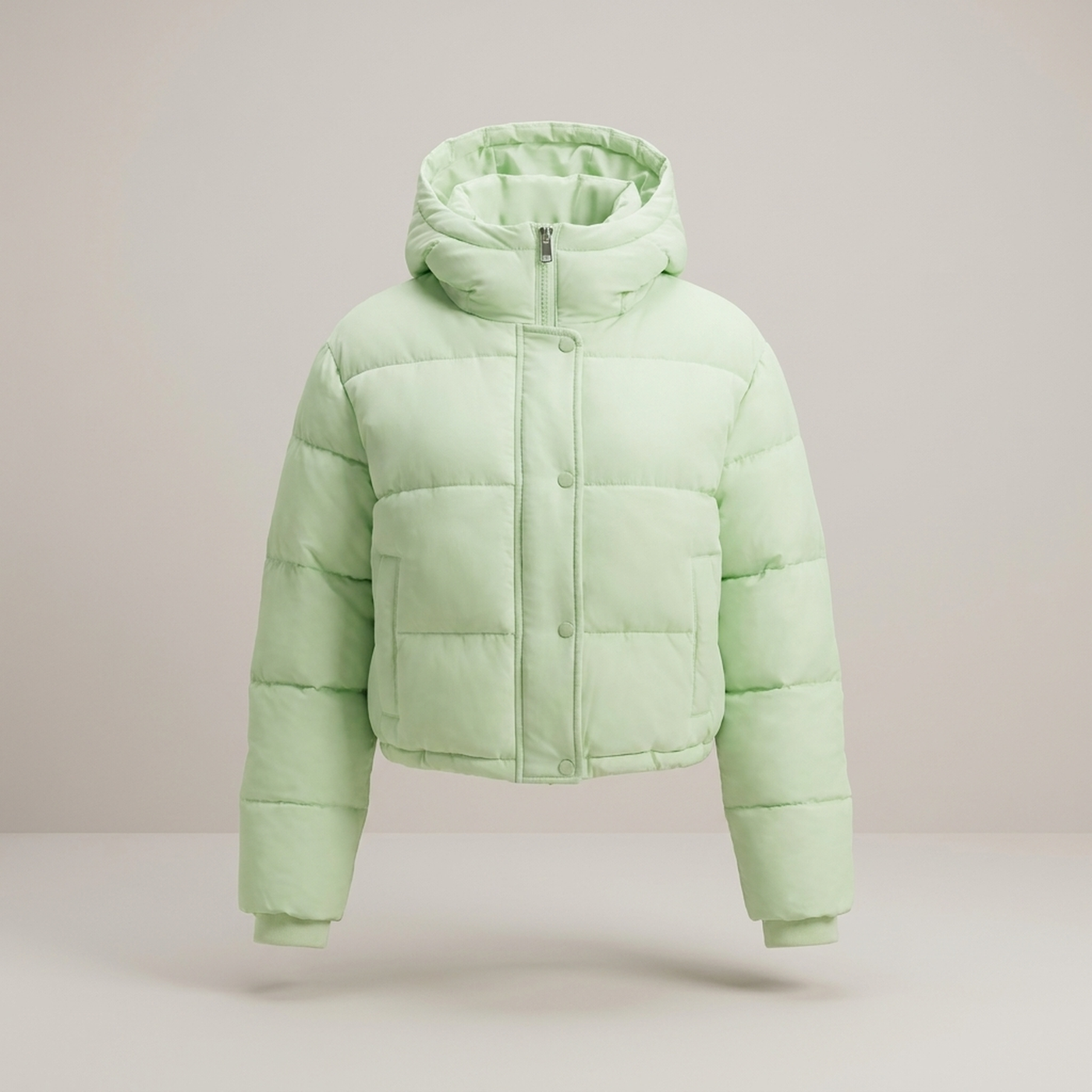 PLUXSTYLE::numise::arielle-cropped-hooded-parka::pack-light-green