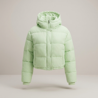 PLUXSTYLE::numise::arielle-cropped-hooded-parka::pack-light-green