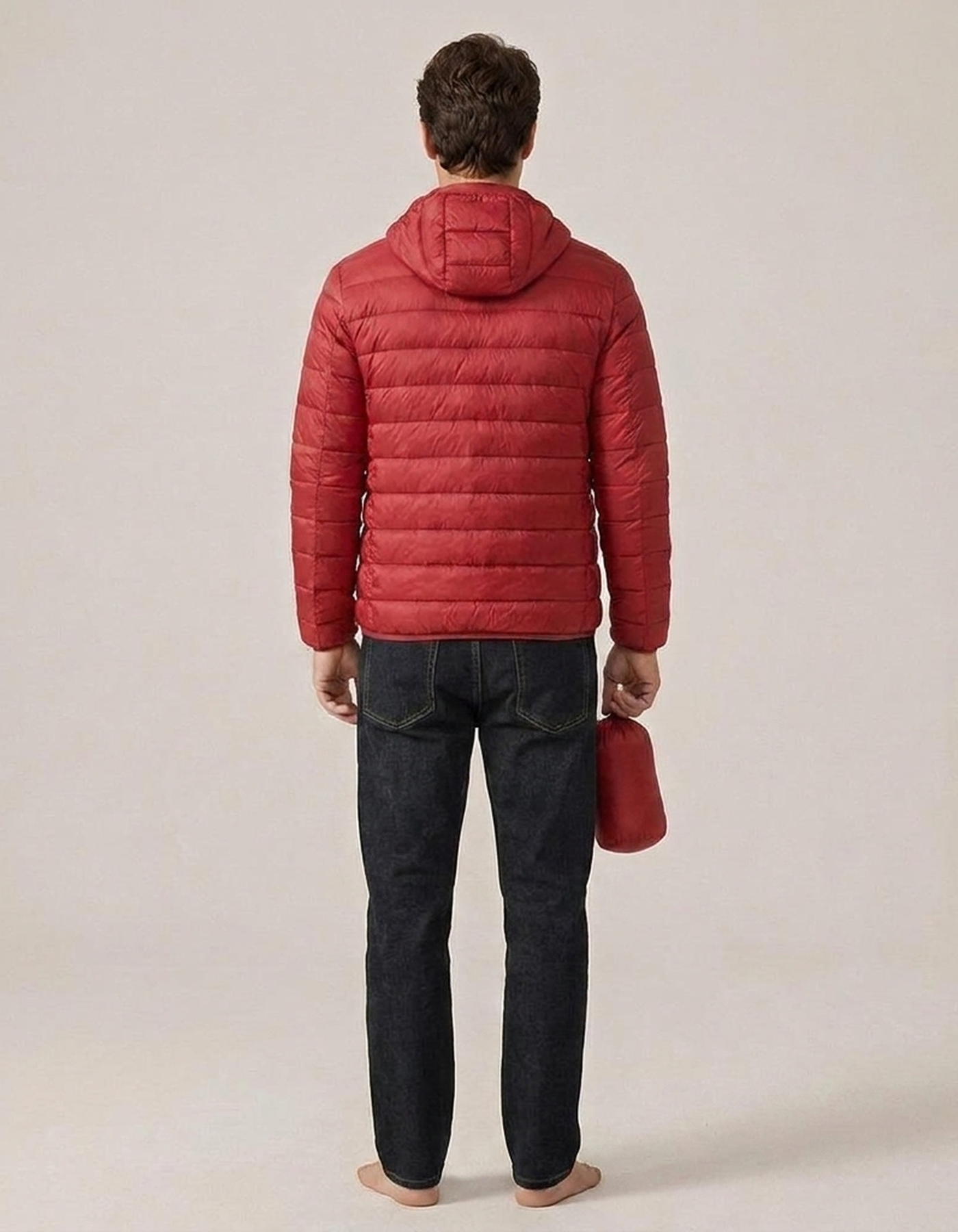 PLUXSTYLE::numise::mens-packable-puffer-parka::back