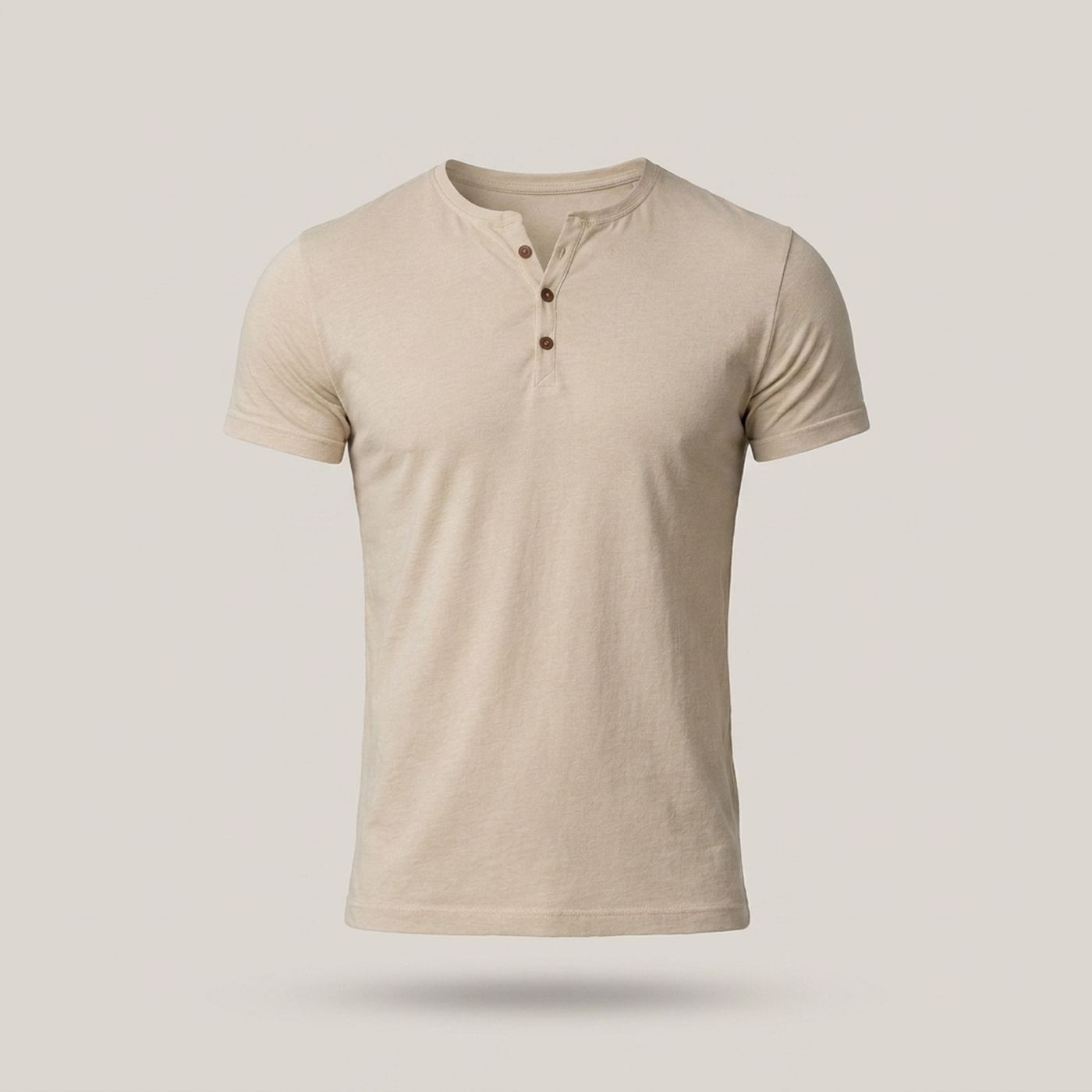 PLUXSTYLE::numise::mens-everyday-henley-top::pack-khaki