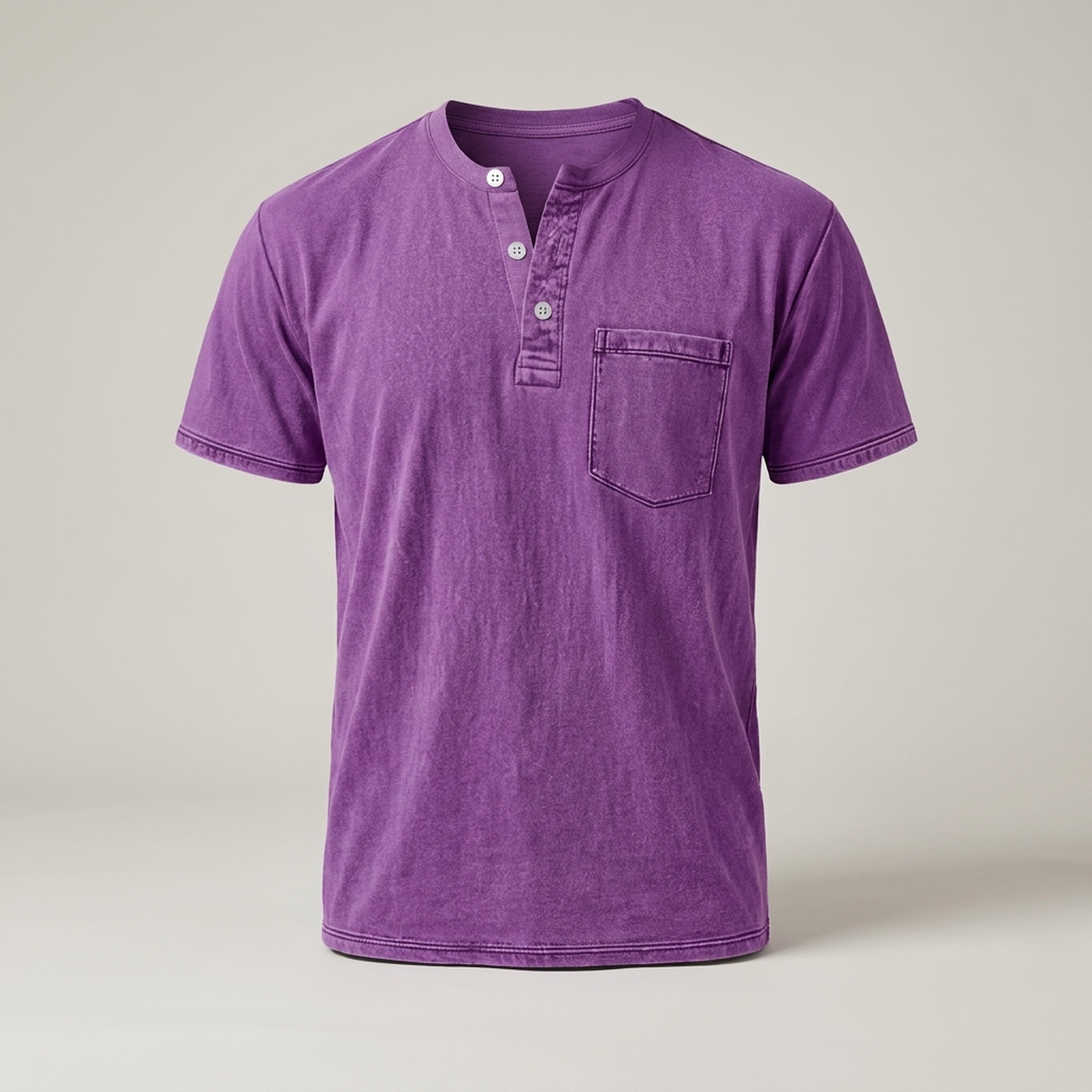 PLUXSTYLE::numise::mens-lived-in-henley-top::pack-purple