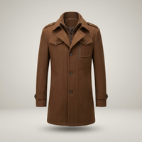 PLUXSTYLE::numise::mens-double-layer-tailored-parka::pack-brown