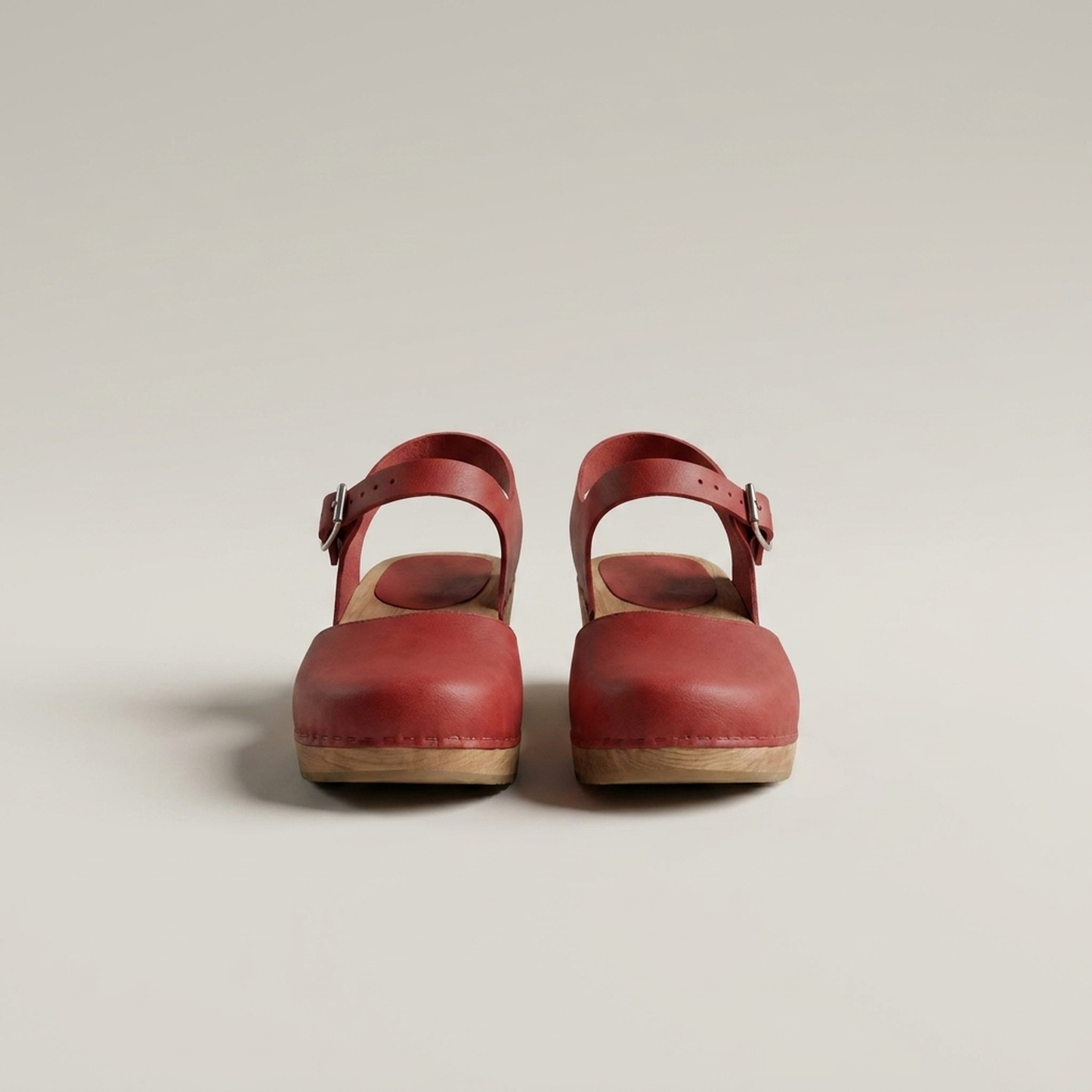 PLUXSTYLE::numise::closed-toe-platform-clogs::pack-red