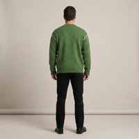 PLUXSTYLE::numise::mens-contrast-stitch-v-neck-cardigan::back