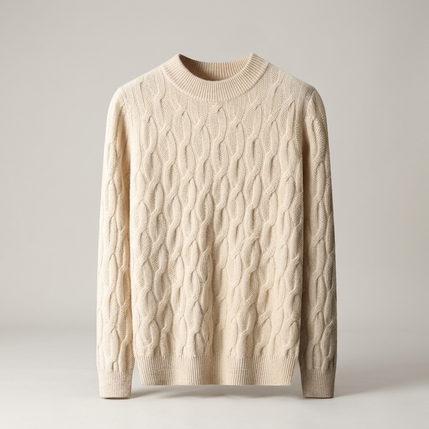 PLUXSTYLE::numise::mens-mock-neck-sweater::pack-beige