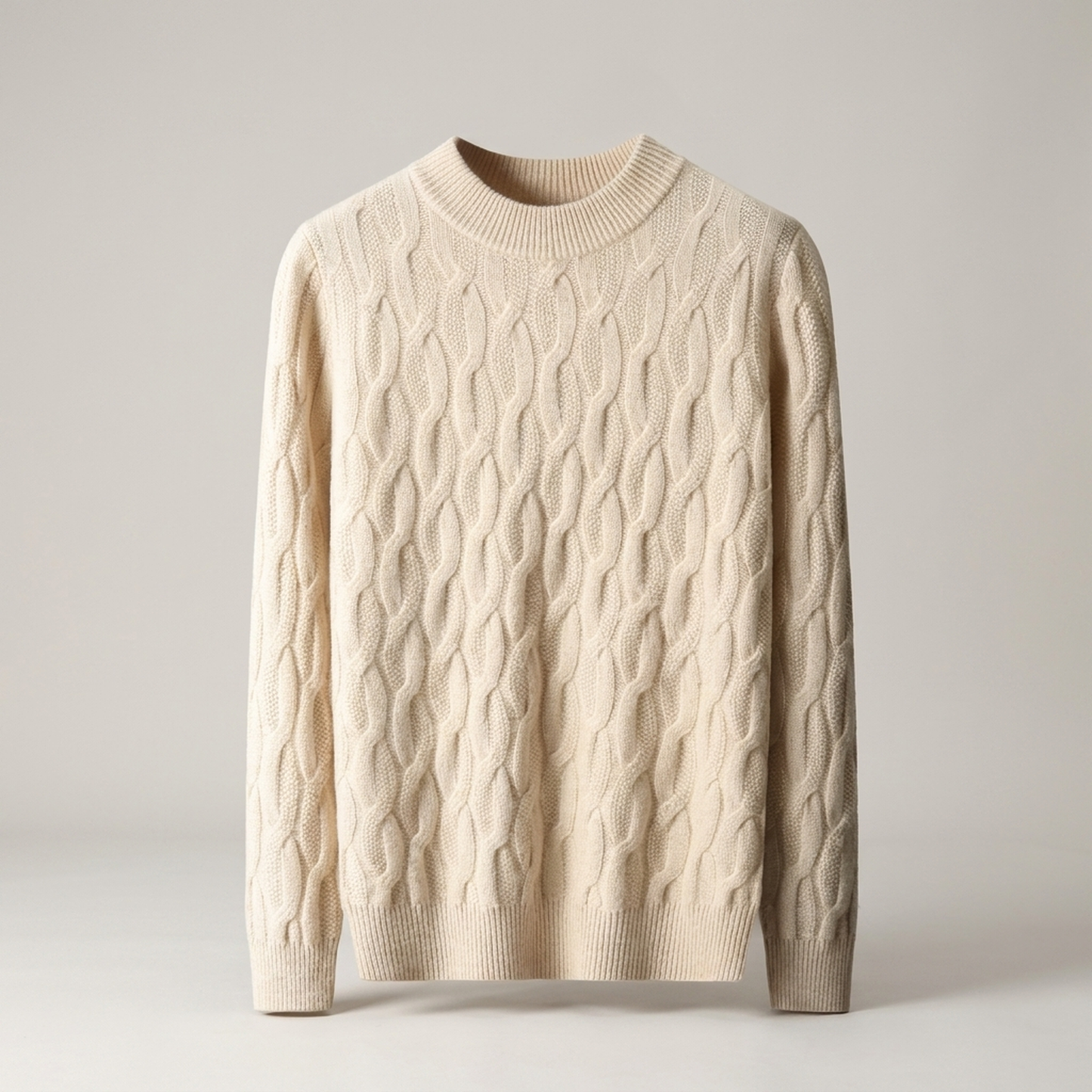 PLUXSTYLE::numise::mens-mock-neck-sweater::pack-beige