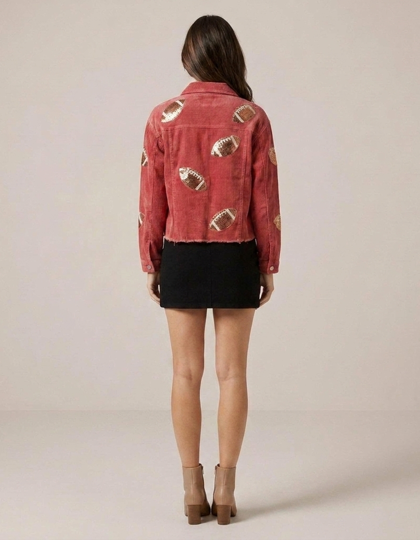 PLUXSTYLE::numise::game-day-sequin-parka::back