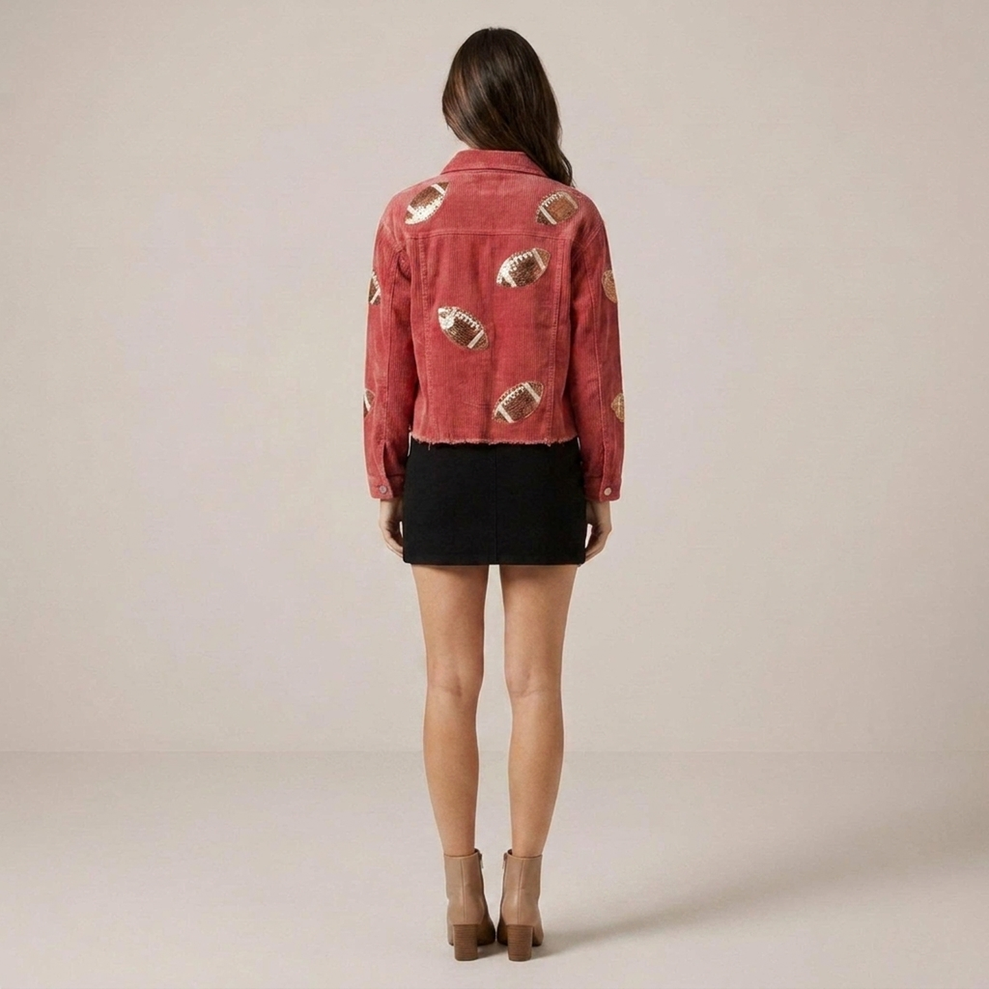 PLUXSTYLE::numise::game-day-sequin-parka::back