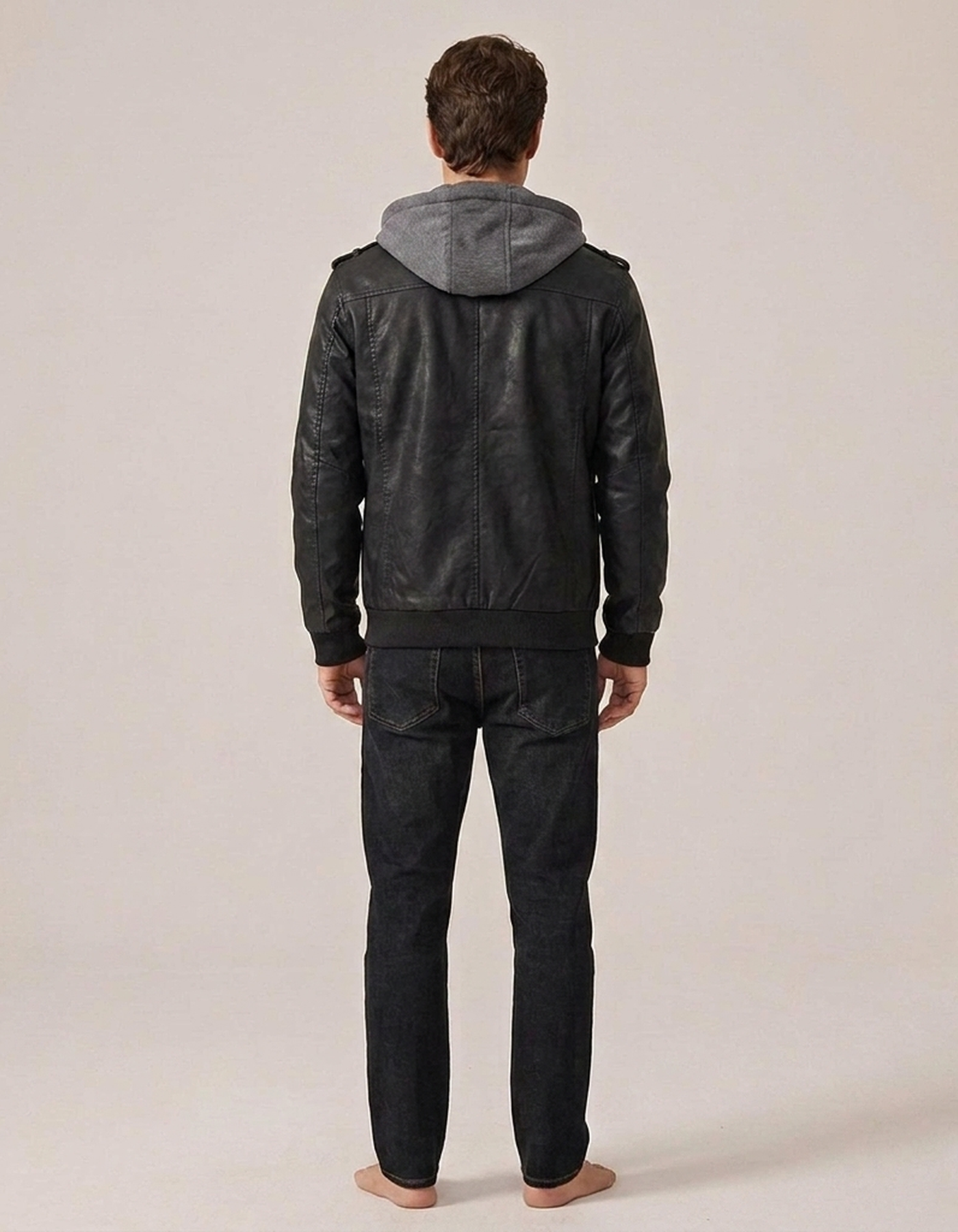 PLUXSTYLE::numise::mens-detachable-hood-parka::back
