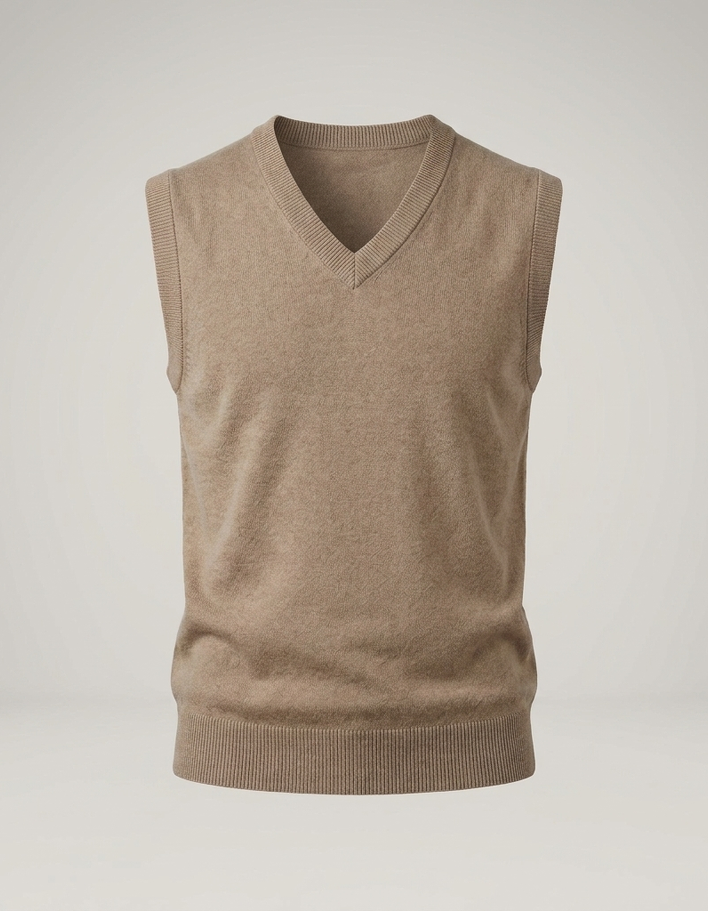 PLUXSTYLE::numise::mens-v-neck-sweater-vest::pack-beige