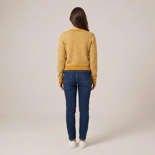 PLUXSTYLE::numise::amanda-button-front-cardigan::back