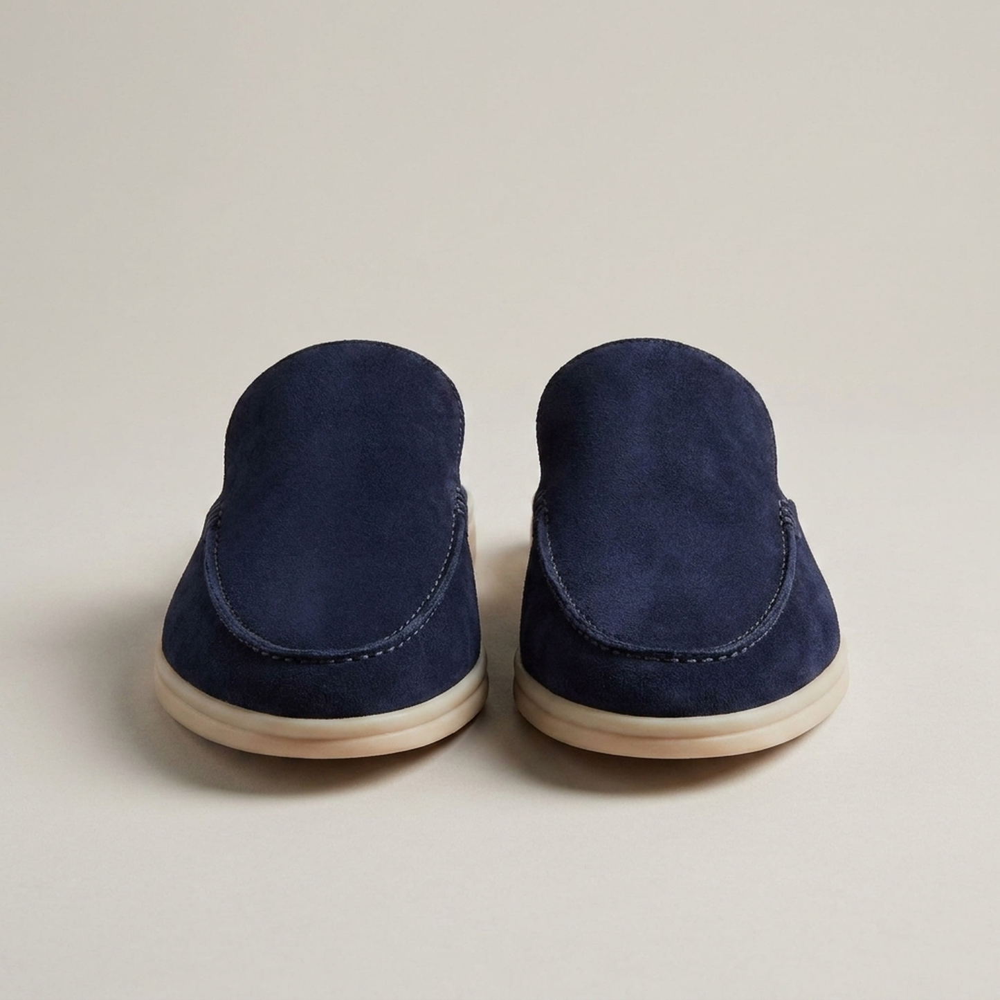 PLUXSTYLE::numise::mens-moc-toe-backless-loafers::pack-navy-blue