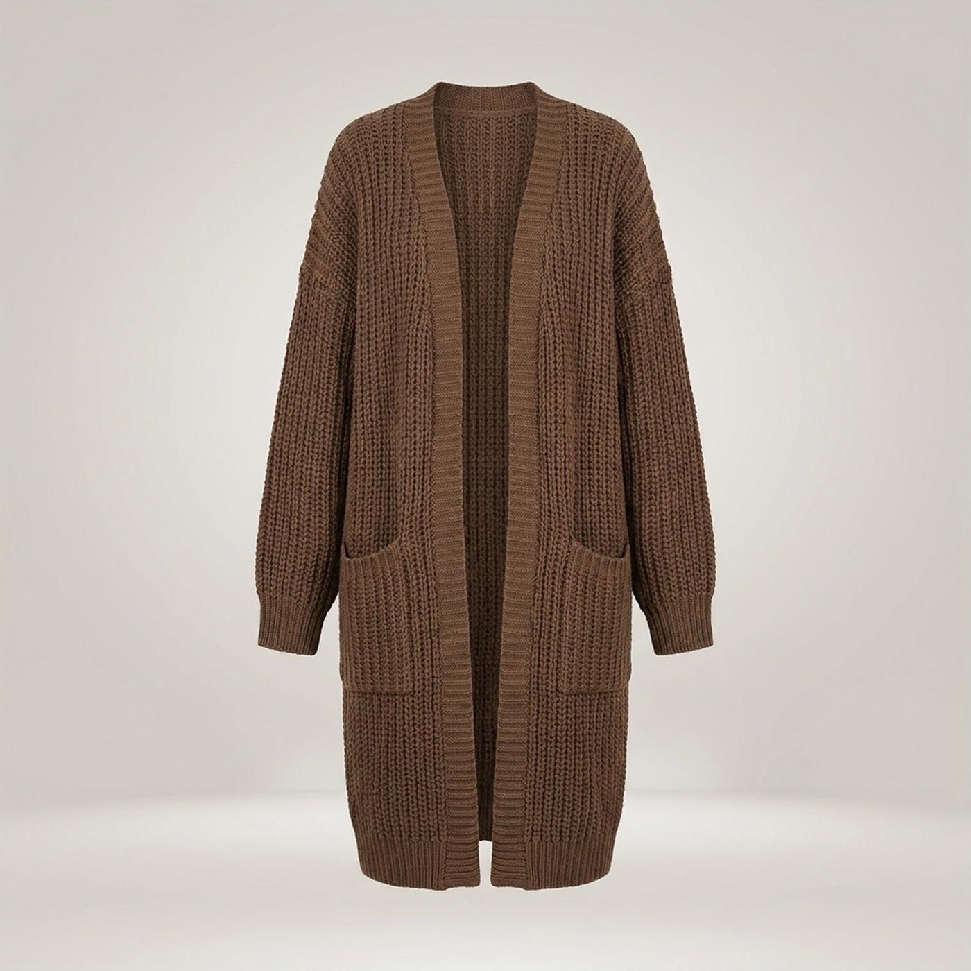 PLUXSTYLE::numise::alice-longline-cardigan::pack-brown