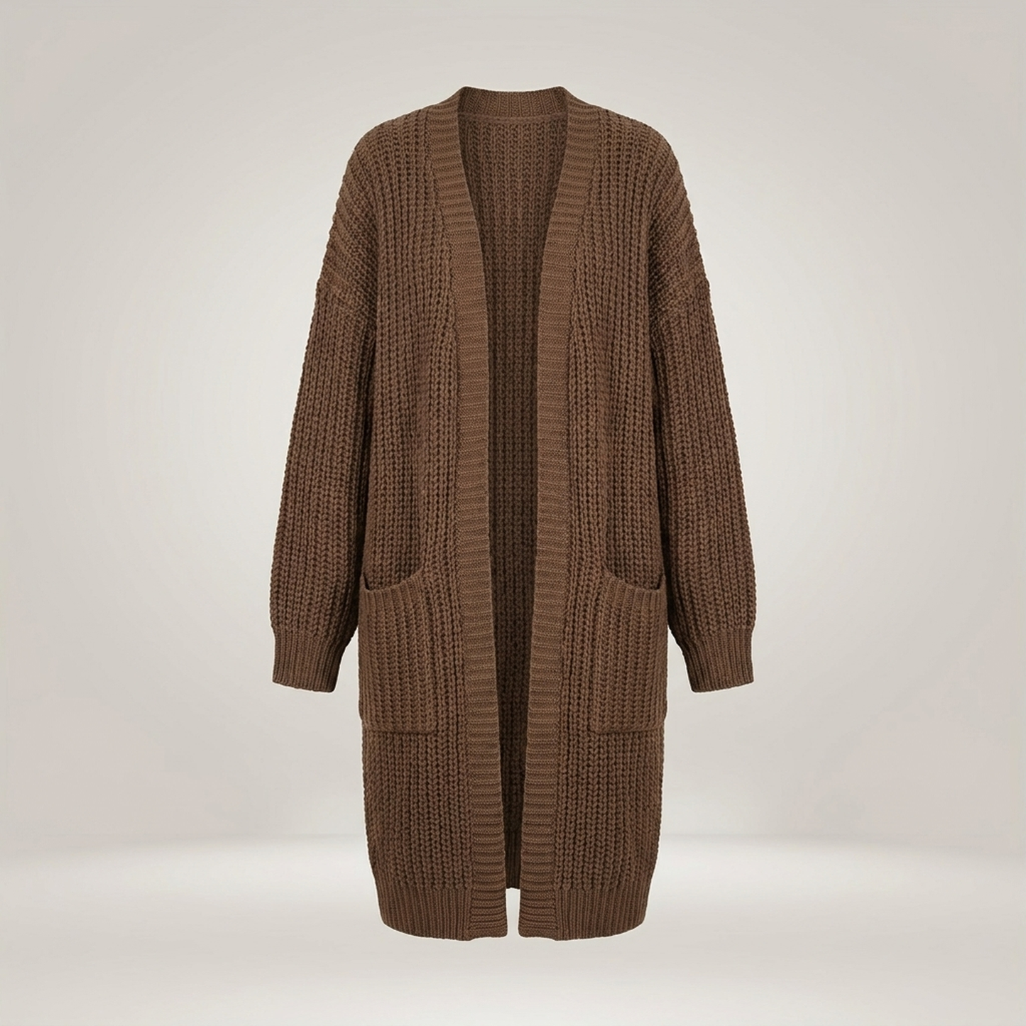 PLUXSTYLE::numise::alice-longline-cardigan::pack-brown