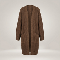 PLUXSTYLE::numise::alice-longline-cardigan::pack-brown