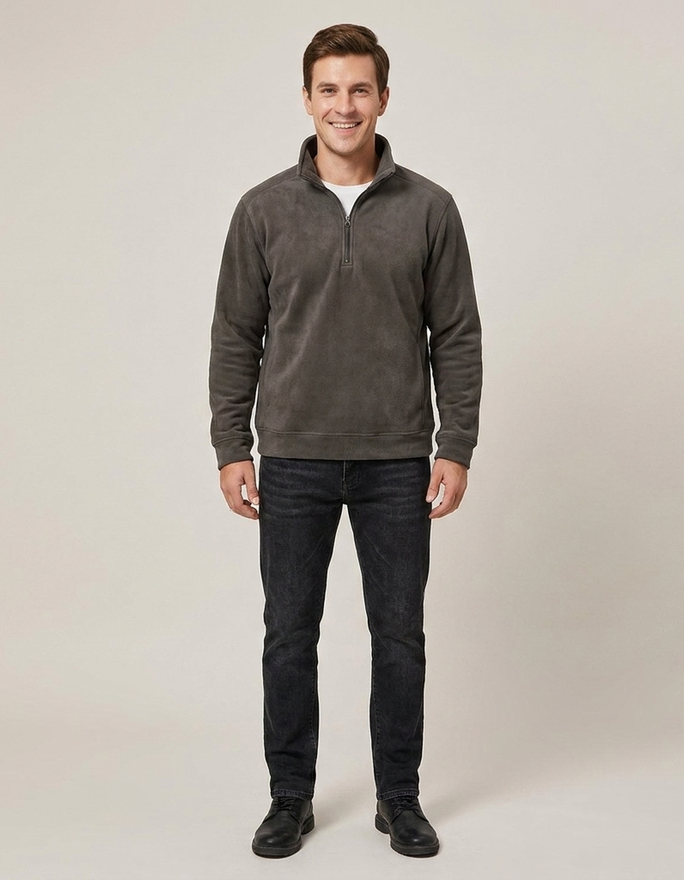 PLUXSTYLE::numise::mens-quarter-zip-parka::front