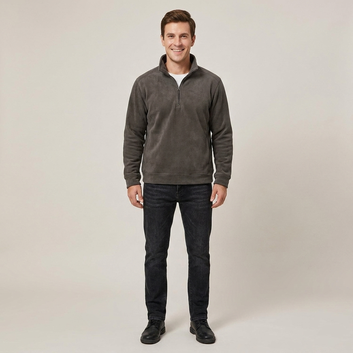 PLUXSTYLE::numise::mens-quarter-zip-parka::front