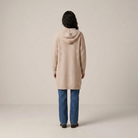 PLUXSTYLE::numise::longline-hooded-cardigan::back