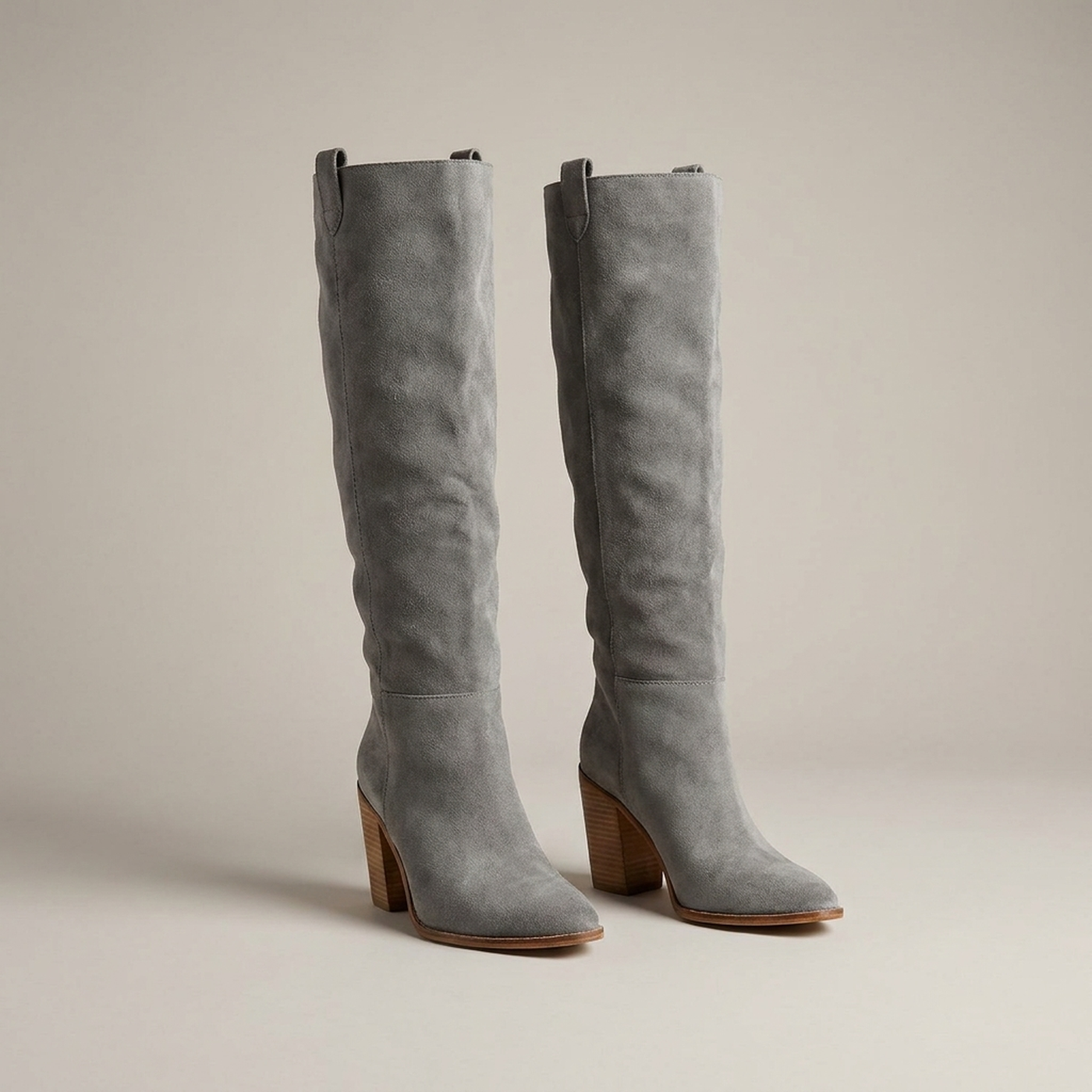 PLUXSTYLE::numise::western-block-heel-knee-high-boots::pack-grey