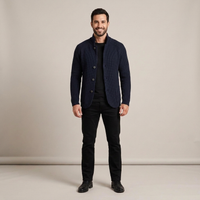 PLUXSTYLE::numise::stand-collar-button-cardigan::front