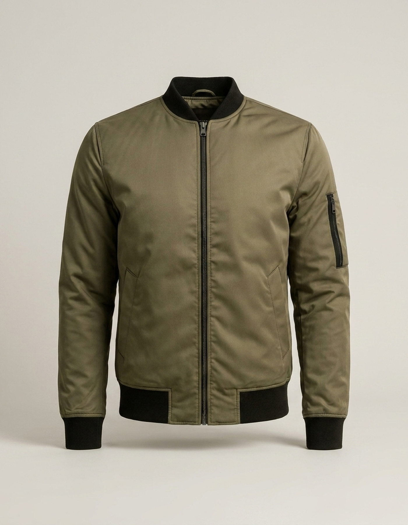 PLUXSTYLE::numise::mens-classic-bomber-jacket::pack-khaki