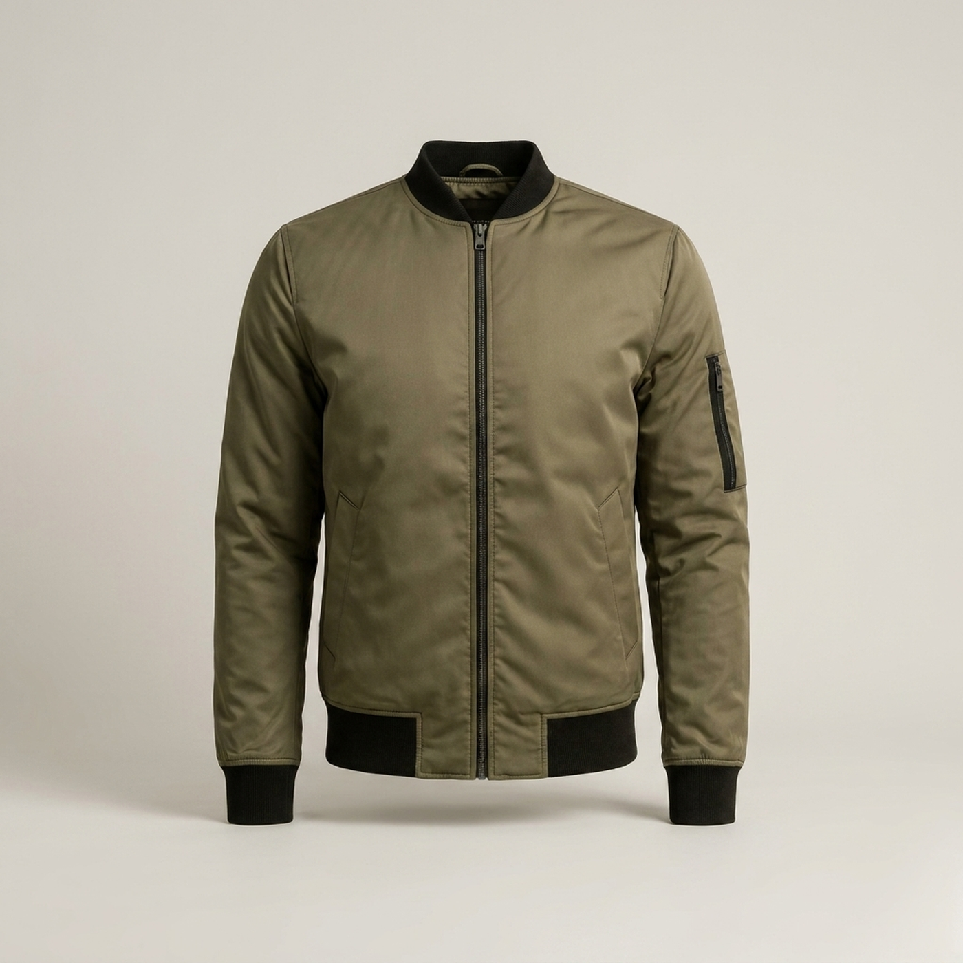 PLUXSTYLE::numise::mens-classic-bomber-jacket::pack-khaki