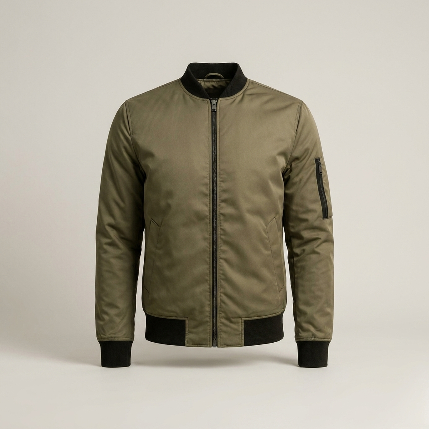 PLUXSTYLE::numise::mens-classic-bomber-jacket::pack-khaki