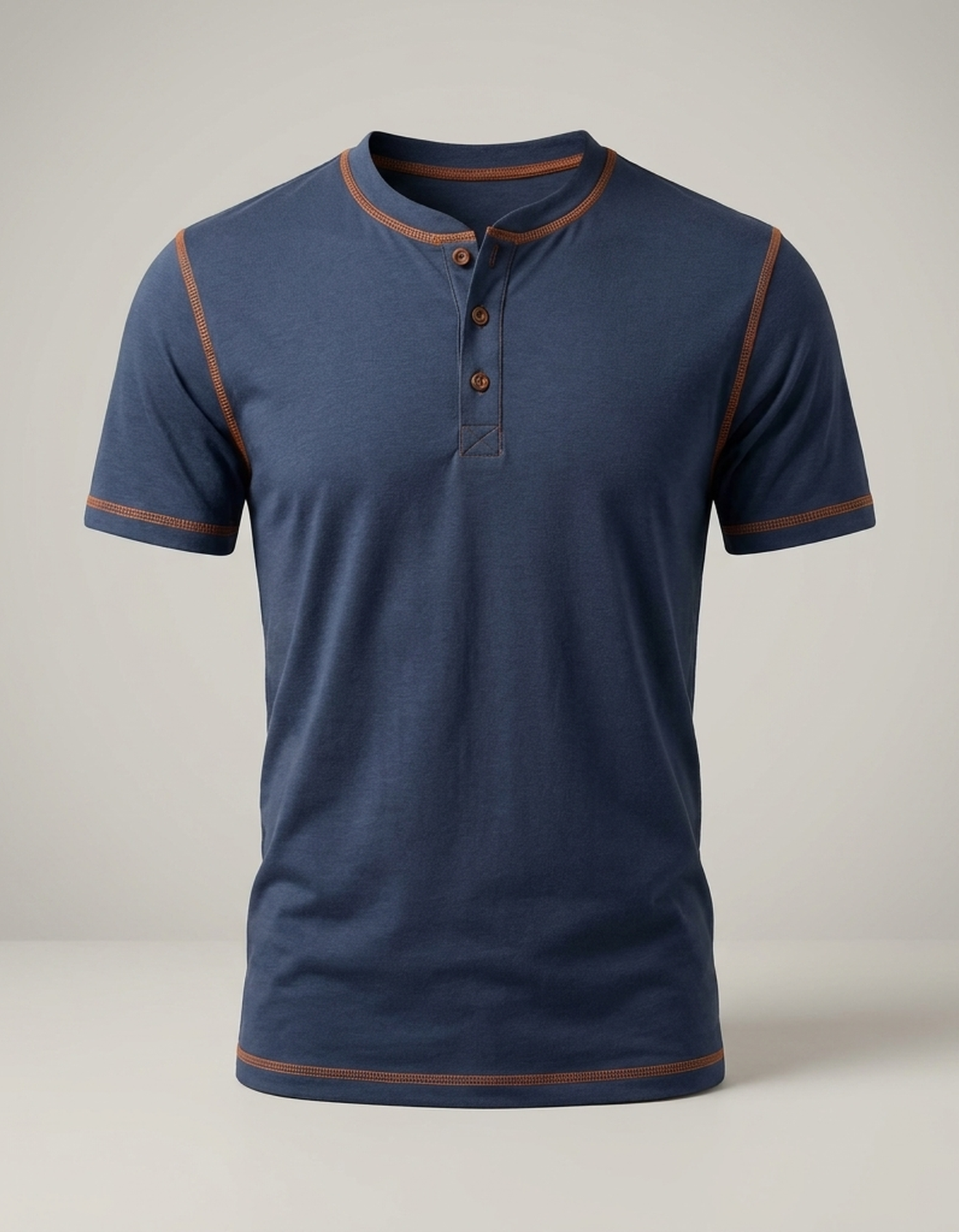 PLUXSTYLE::numise::mens-regular-fit-henley-top::pack-navy-blue