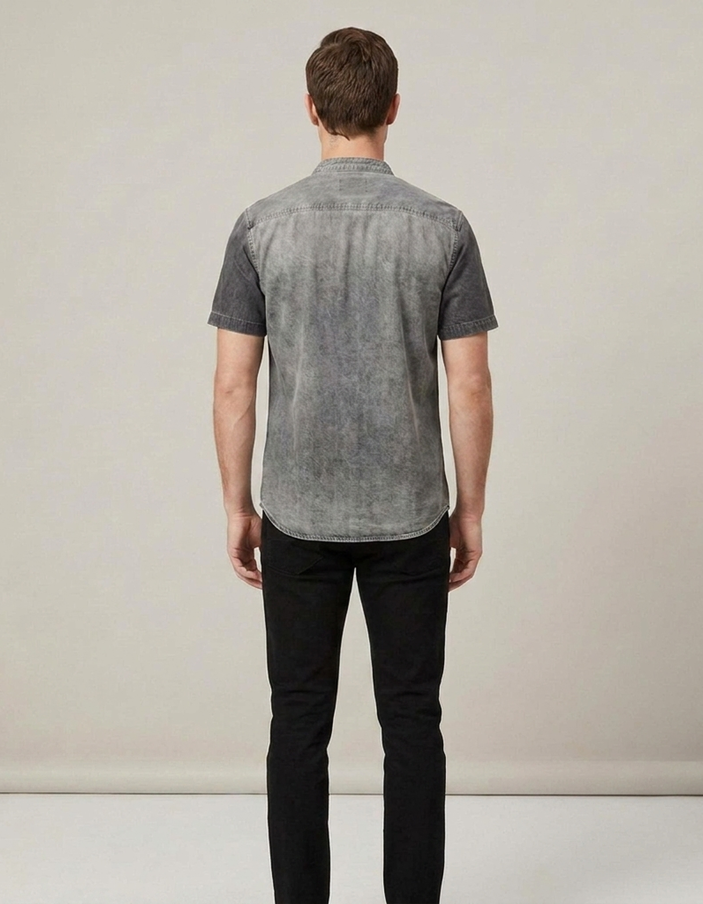 PLUXSTYLE::numise::mens-easy-fit-henley-top::back