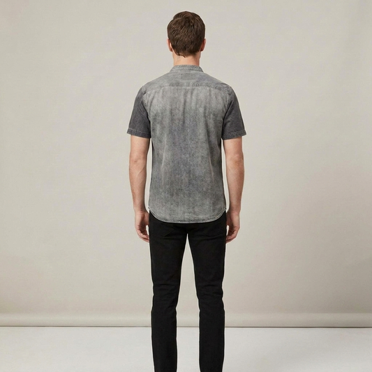 PLUXSTYLE::numise::mens-easy-fit-henley-top::back