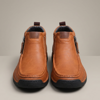 PLUXSTYLE::numise::mens-contrast-stitch-ankle-boots::pack-camel