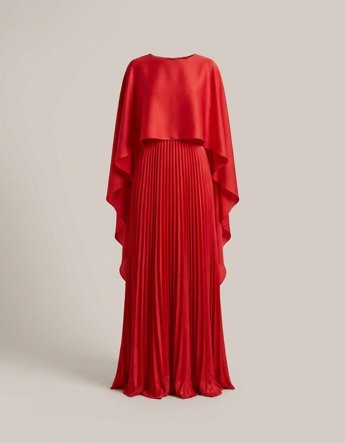 PLUXSTYLE::numise::aniya-cape-sleeve-maxi-dress::pack-red