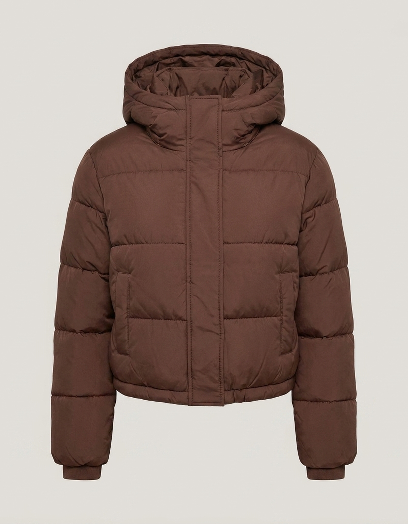 PLUXSTYLE::numise::arielle-cropped-hooded-parka::pack-brown