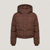 PLUXSTYLE::numise::arielle-cropped-hooded-parka::pack-brown