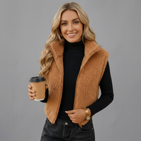 Eliza | Women's Cropped Puffer Vest with Stand Collar