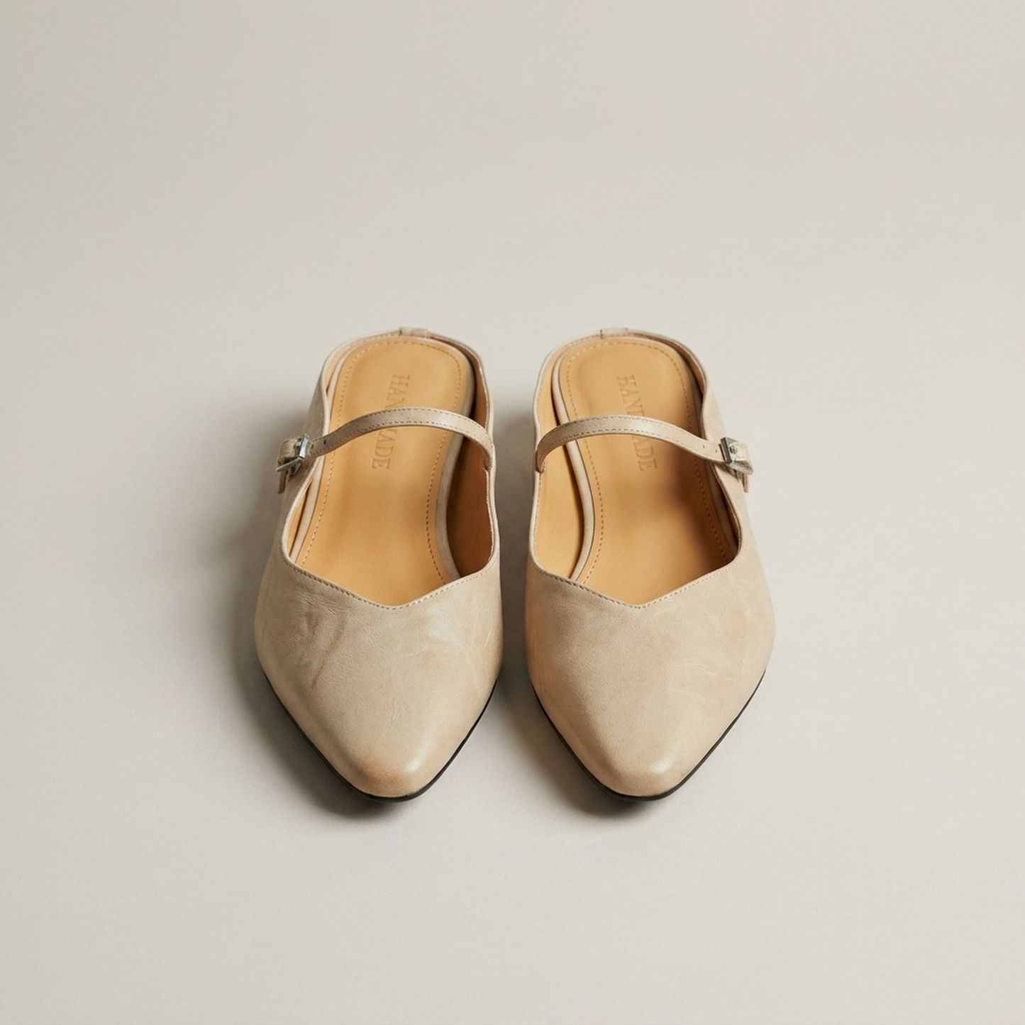 PLUXSTYLE::numise::alma-pointed-toe-mary-jane-mules::pack-beige