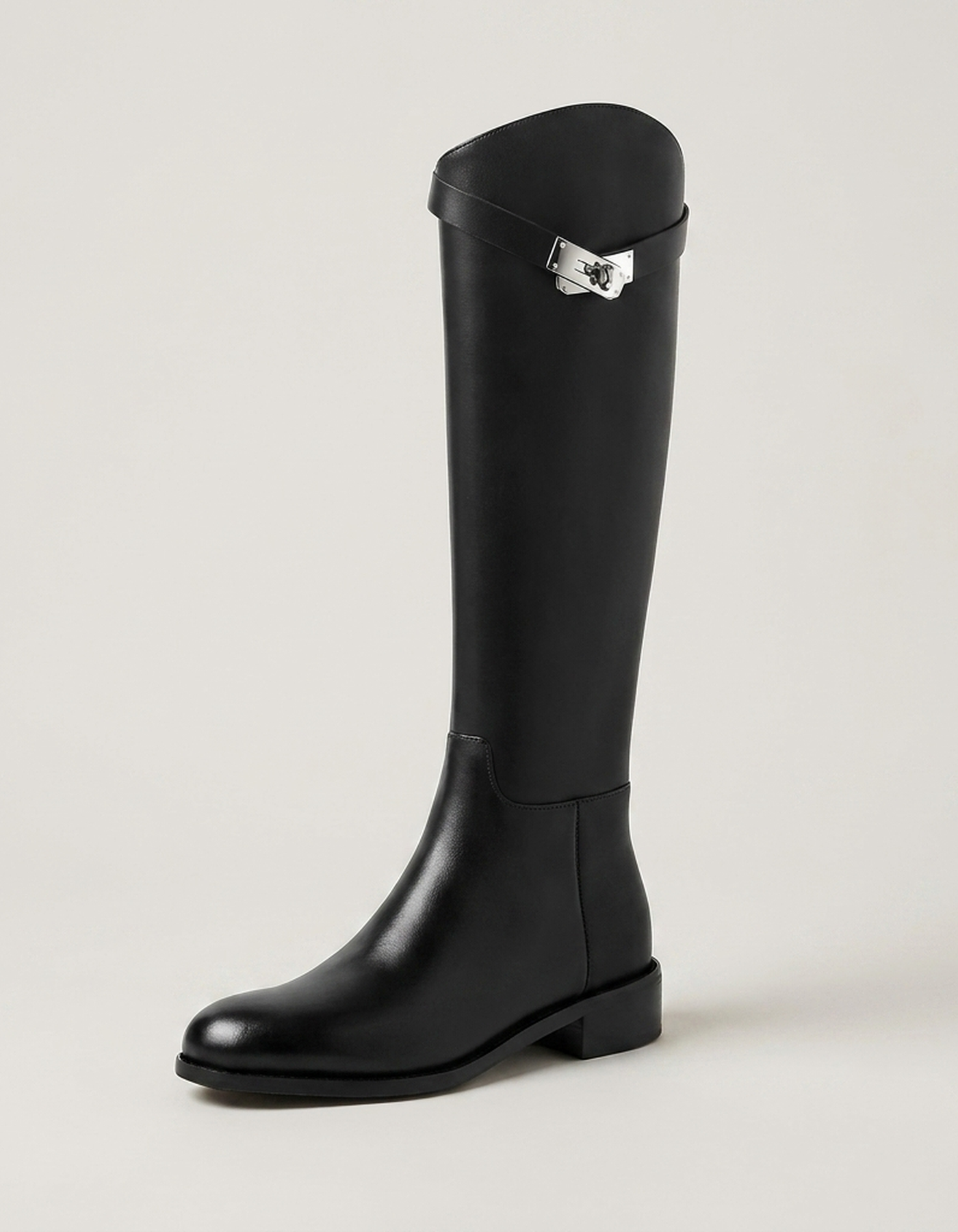 PLUXSTYLE::numise::aveline-metal-accent-riding-boots::closeup-hero